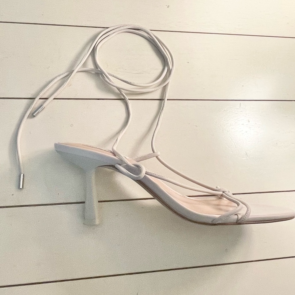 Steve Madden White Strappy Heels - 9